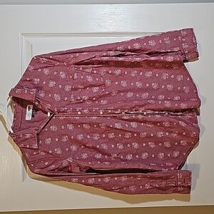 Old Navy Classic Button Front 100% Cotton Long Sleeve Shirt Size M